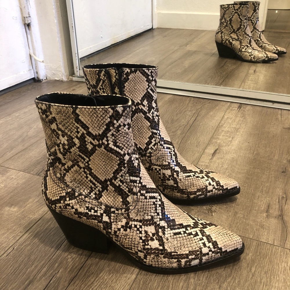 Jeffrey Campbell Kalem Snakeskin boots